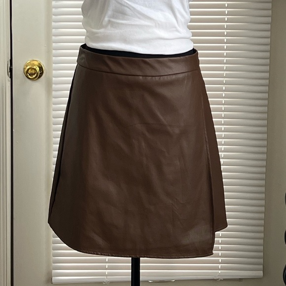 Brown A-Line Mini Skirt for Casual Wear - Picture 4 of 10